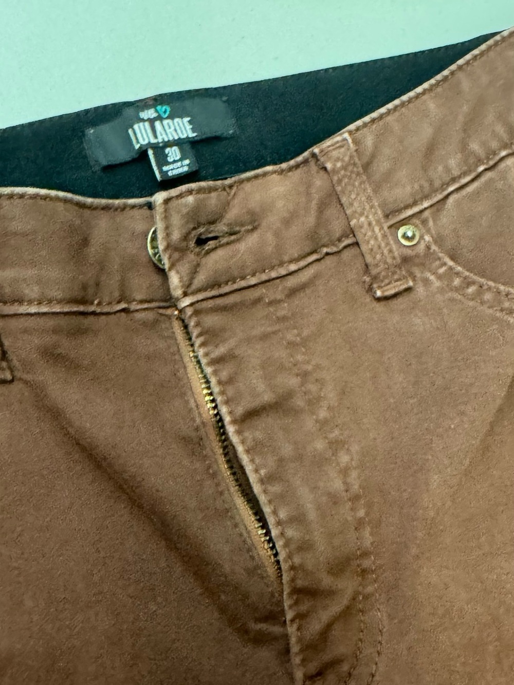 LuLaRoe Skinny Jeans in Brown with magic waistband - Picture 2 of 4